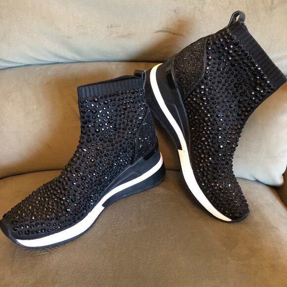 Michael Kors Zuma Wedge Bootie Slip-On Sneaker Shoe Boot - Picture 2 of 15